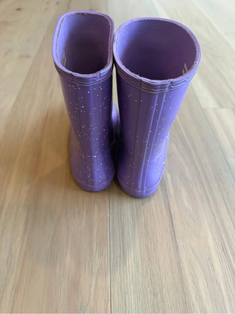 Hunter Kids Purple Glitter Rain Boots